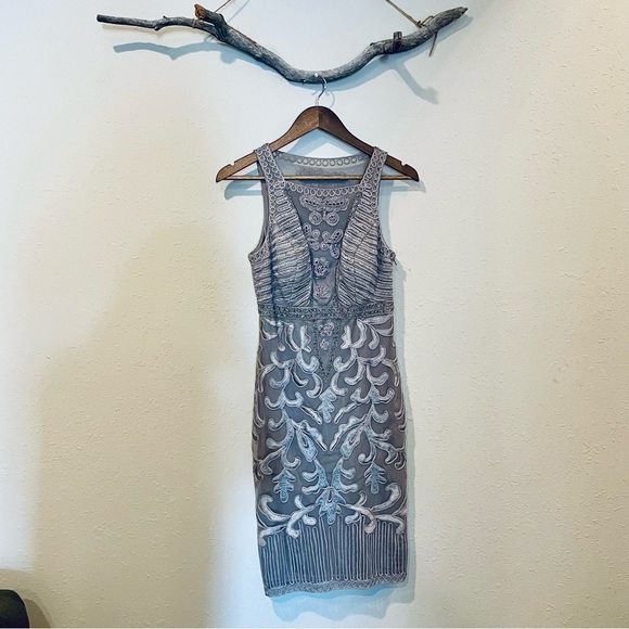 Sue Wong Nocturne Beaded and Embroidered Cocktail Dress - Picture 3 of 10